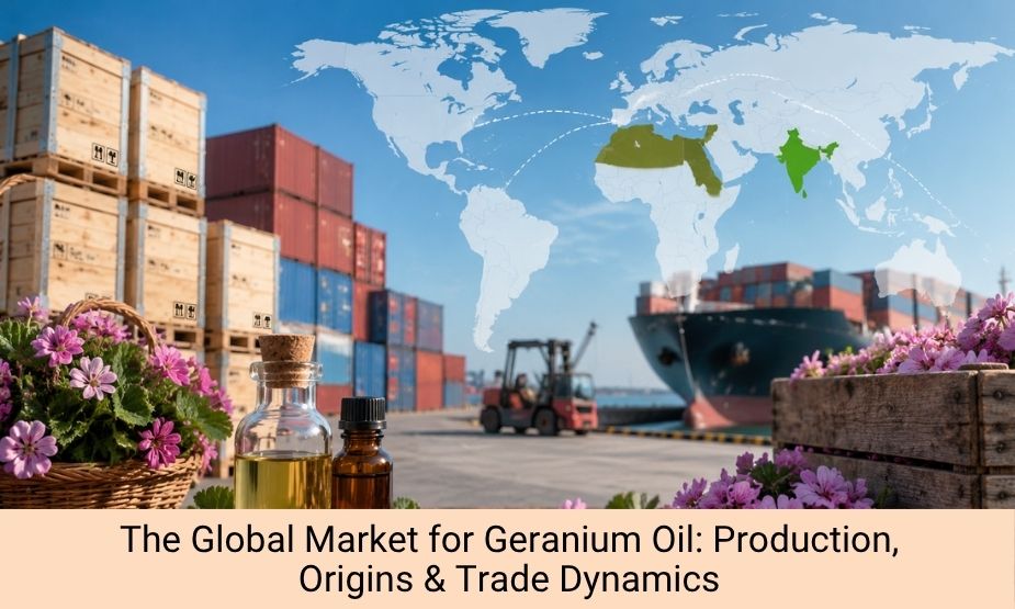 The Global Market for Geranium Oil: Production Trends, Key Origins & Trade Dynamics